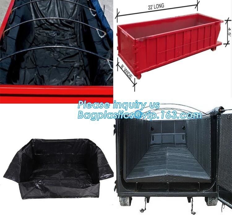 Open Top Drawstring 10 Mil Dumpster Container Liners,Drawstring Open Top 6 Mil Dumpster Container Liners, BAGEASE PAC