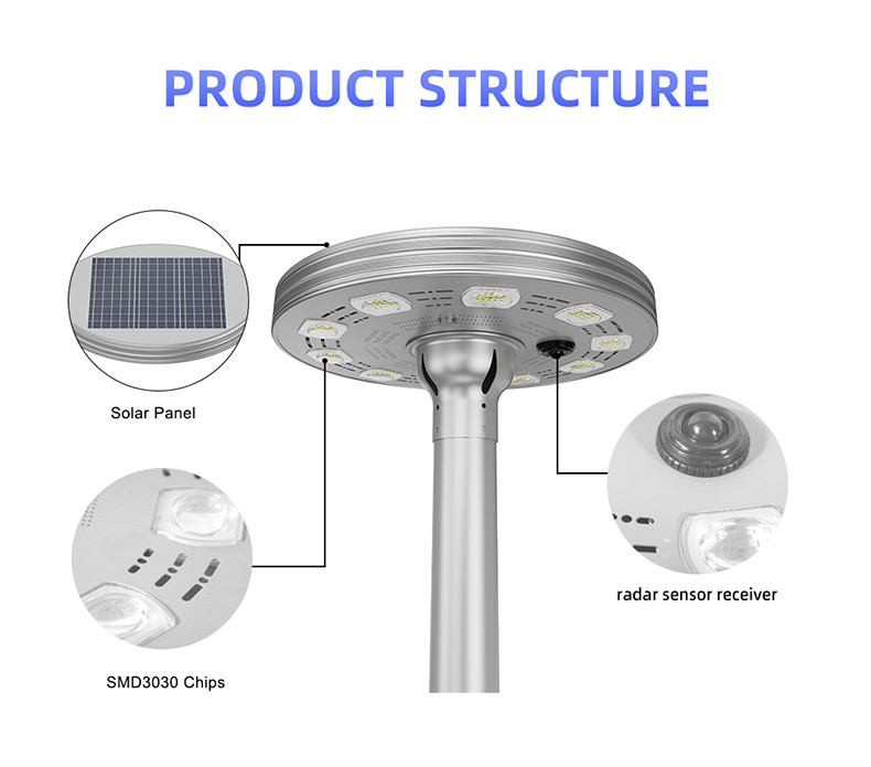 200W Ufo Solar Garden Lights Planet Style 10 Heads D532mm Outdoor