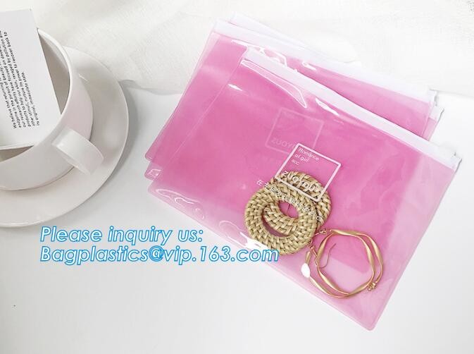 Plastic Bag OEM Custom PVC Loop Handle Image Printed Plastic Shopping Bag,Promotional Clear Waterproof Plastic Cosmetic