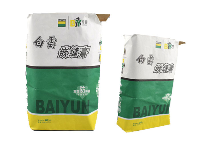 20kg 25kg Multiwall Kraft Paper Bags Ceramic Tile Adhesive Packaging