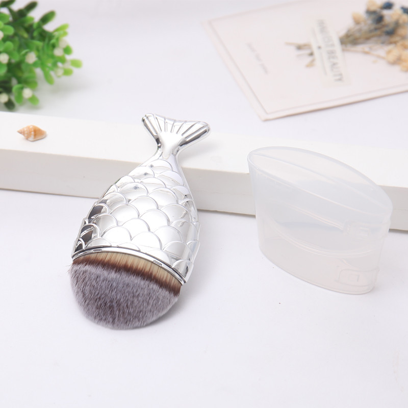Plastic Colorful Mermaid Foundation Brush OEM ODM