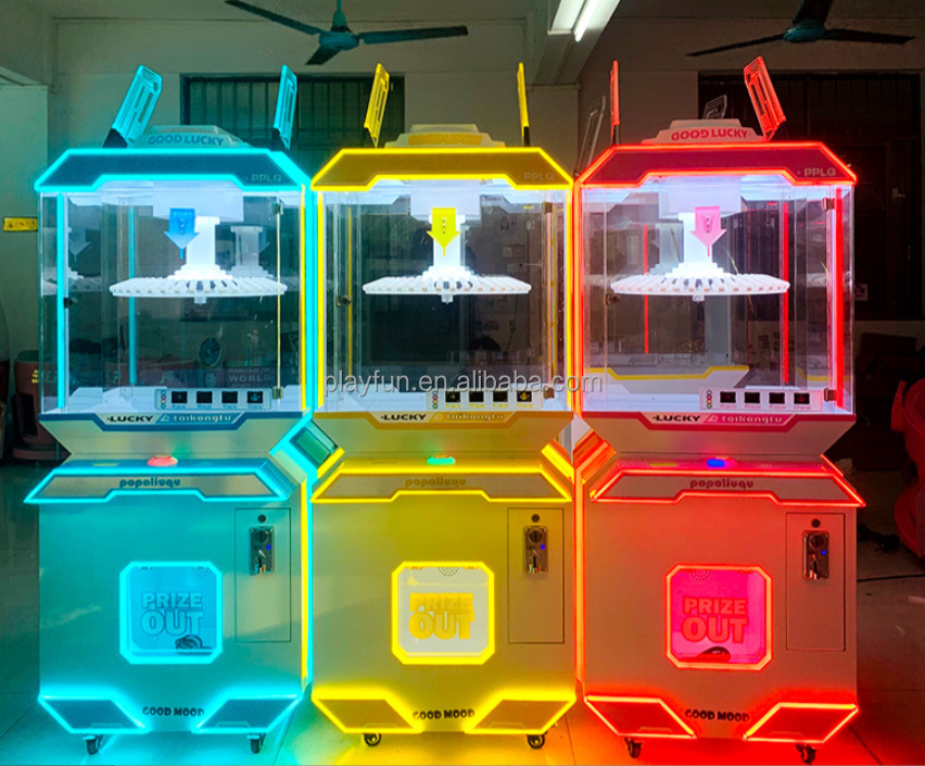Playfun Games Lucky Prize Machine 40 Clips POPO Clamp Prize Tech Space Bunny Rabbit Clip Gift Game Machine