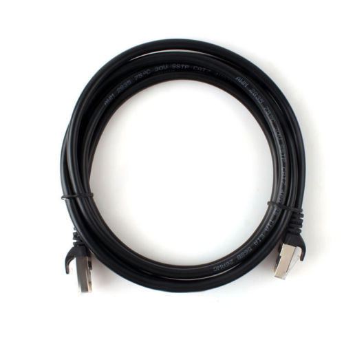 Black High Speed STP Patch Cable For Signal Routing Easily Distinguishable