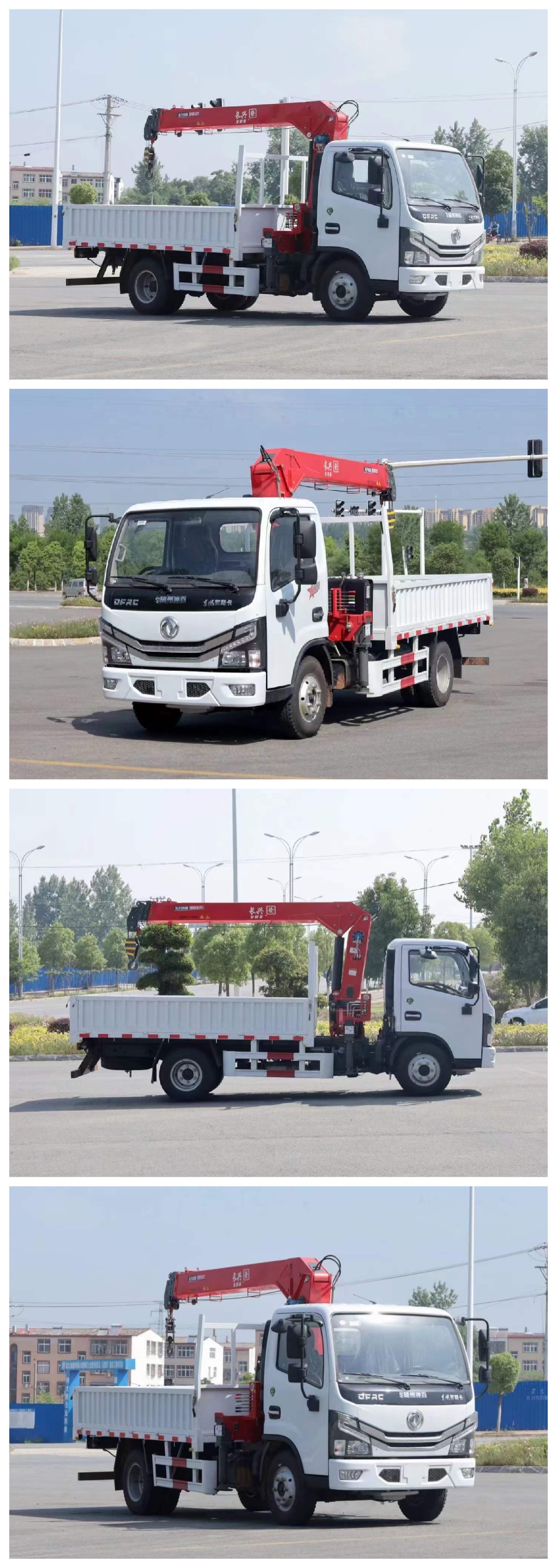 3.2 Ton Dongfeng Truck 4x2 Right Hand Driving Mounted Crane for Municipal Construction and Poor Road Conditions