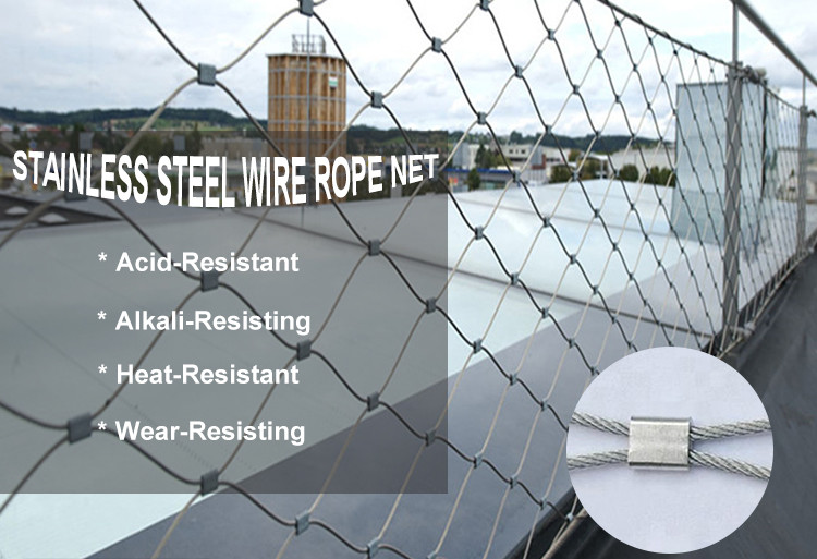 302 Stainless Steel Wire Rope Mesh Net Flexible Stainless Steel Zoo Mesh