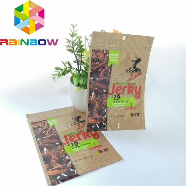 Glossy Surface Printing Aluminum Foil Bag Beef Jerky Bags Dried Food Packaging