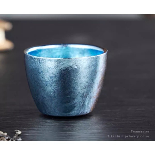 Dishwasher Safe Titanium Tea Cup Set Hammered Finish 56ml Titanium Coffee Cup Compact Elegance Metal Tea Cup Easy To Clean 100% Recyclable Material
