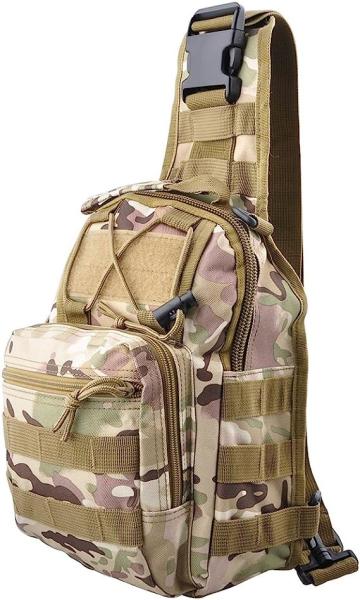 Outdoor Army Camouflage Fanny Pack Waist Bag Tactical Backpack, Military Cross