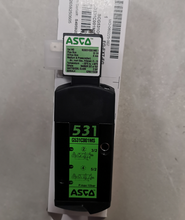 ASCO 531 Series SCG531C001MS Integrated Pilot Operated Solenoid Valve Pneumatic