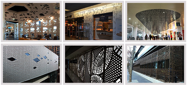Curved Decorative Sheet Metal Panels Special Designed With Galvanized Surface