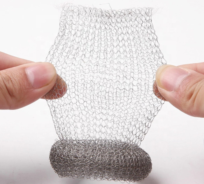 Silver Stainless Steel Knitted Mesh 5ft 10ft Massive Structure Laundry Mesh