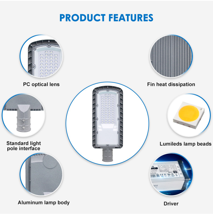 Die-Casting Aluminum High Brightness Led Street Light Ip66 Waterproof for road