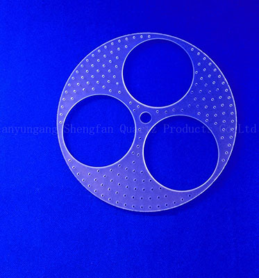 Transparent Quartz Glass Plate Heat Resistance Processing Laser Drilling With Hole