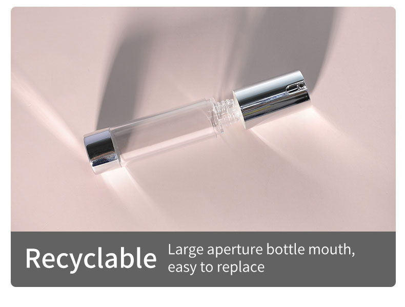 15ml 30ml 50ml Shampoo Lotion Bottle Transparent Plastic Oil Jar Airless For Skincare