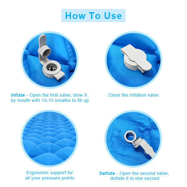 Egg Shape Design luxury and Ergonomic Sleeping Mat Wide Camping Floor Mat