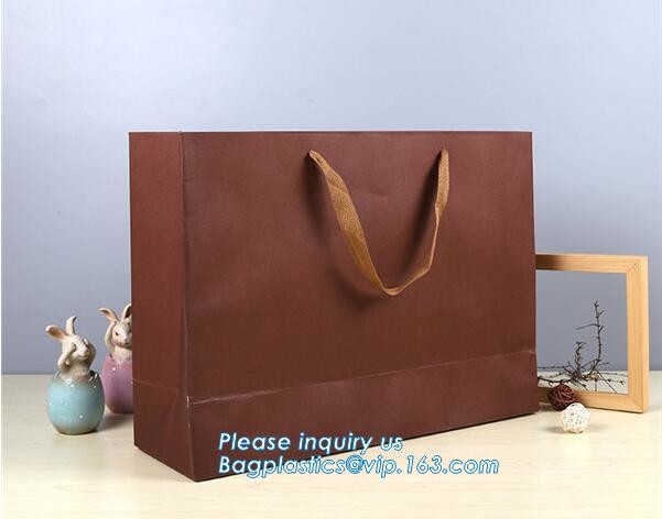 Luxury paper bags with handles Different Sizes,250gsm art paper shopping carrier bag custom printing with handle rope