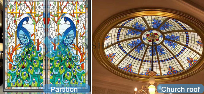 church stained glass roof