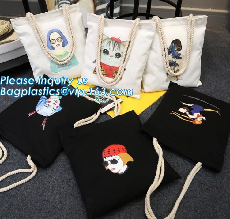 100% recycled organic cotton canvas calico drawstring bag with printing,custom print canvas cloth tote bags with printed