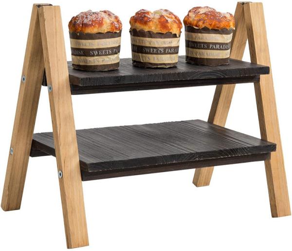 wooden Jewelry display stand wooden cake stand in wedding party , Natural color
