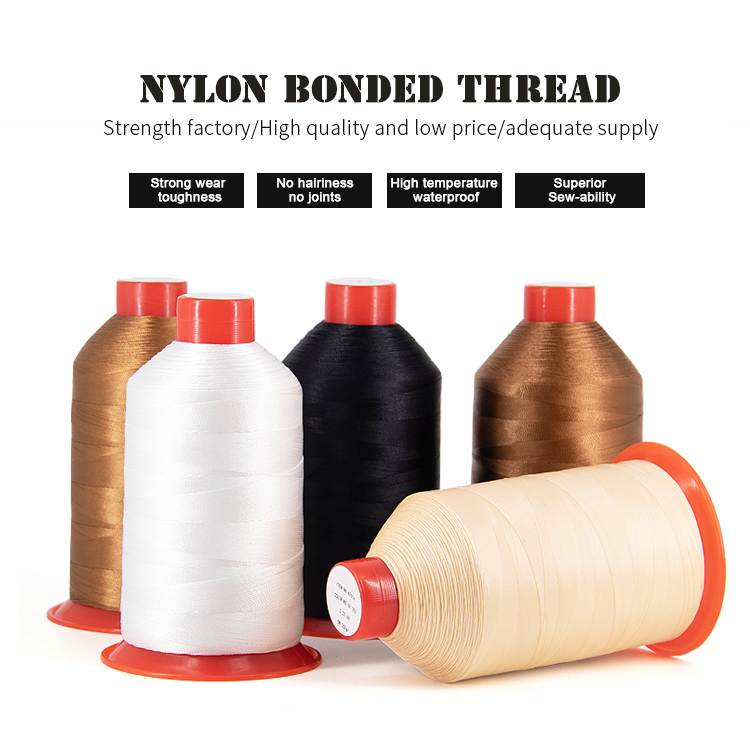 Low Shrinkage 304 Colours High Tenacity Polyester Bonded Sewing Thread Tex 45 Tex 70