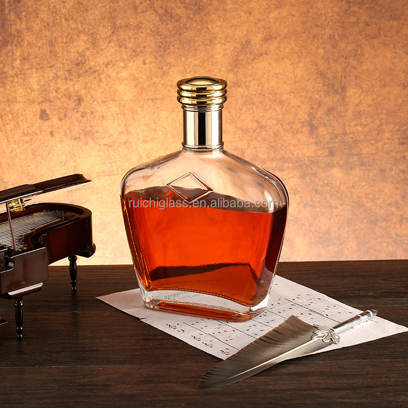 Collar Material Aluminum Plastic PP 500ml 750ml Wine Liquor Bottle with Cap
