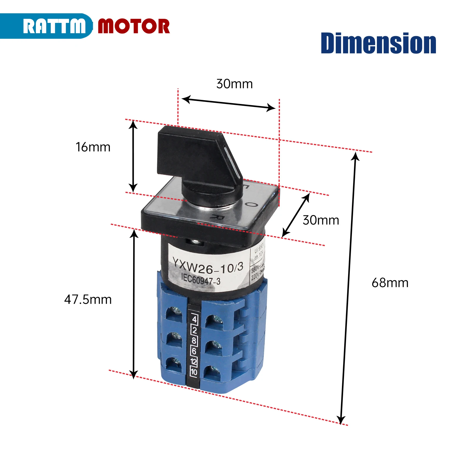 Mini Lathe Accessories Motor Forward Off Reverse Switching Rotary Cam Switches