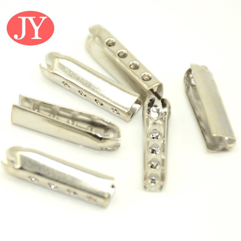20mm jiayang nickle black color metal shoelace tip end