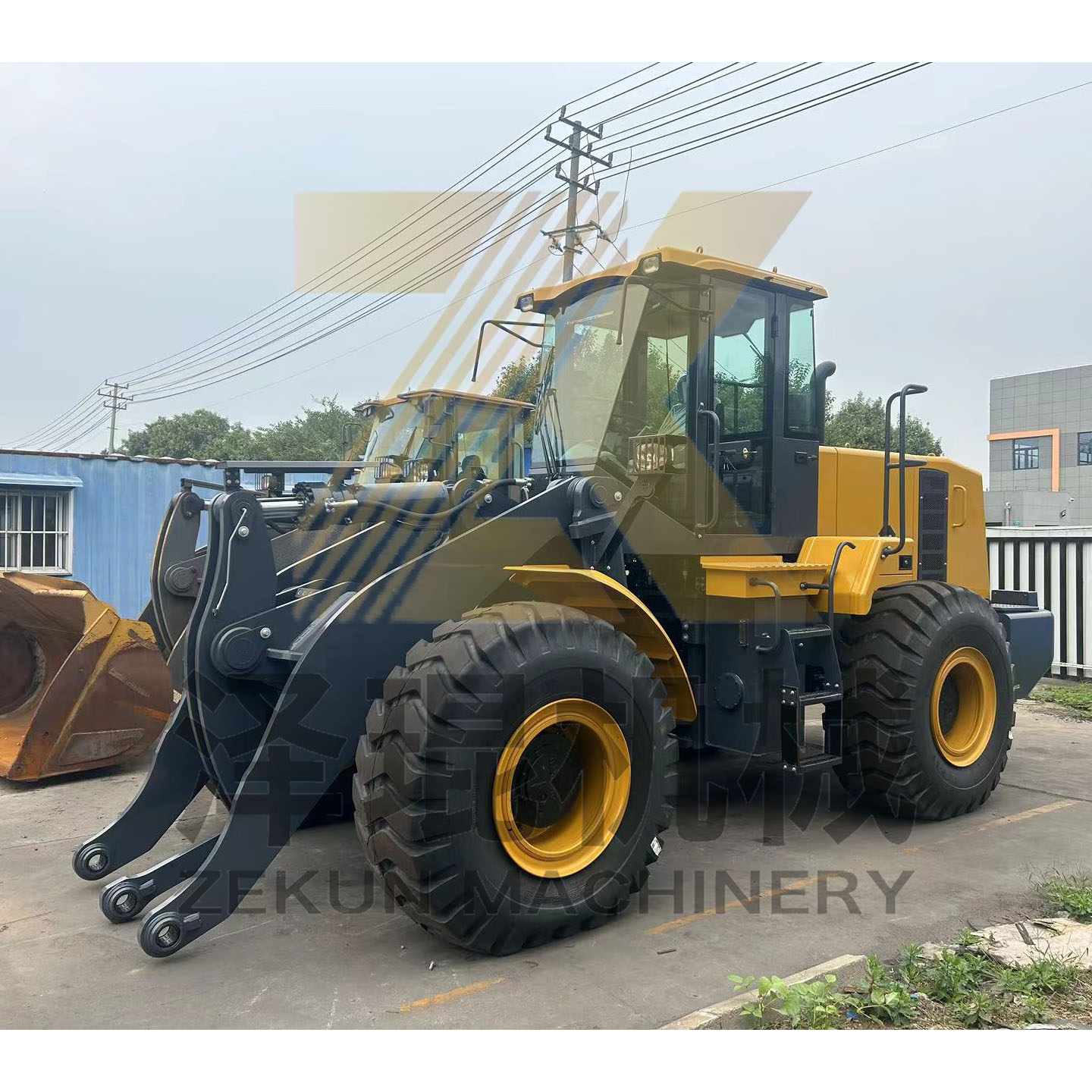 Selang Radiator Wheel Loader ZL50GN with ZF Forks 48KW Rated Load 5TON Shanghai Sale