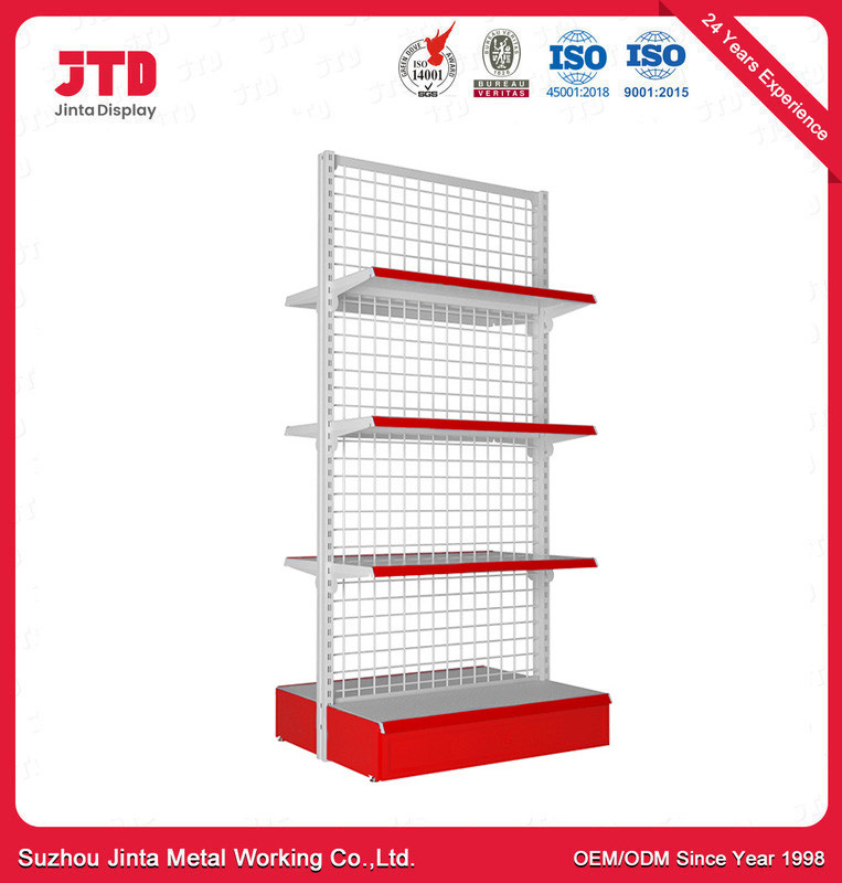 Metal Wire Mesh Back Panel Supermarket Gondola Shelf Net Type Shop Display Shelving Rack