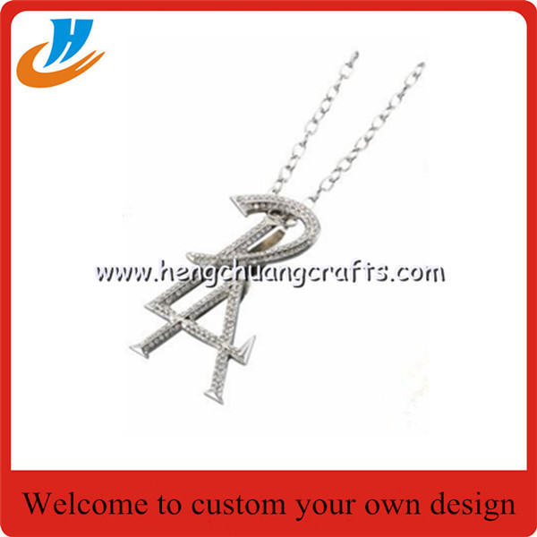 Metal Crafts factory custom New Item Crystal Pendant Fashion Jewelry Earring Bracelet Necklace,soft enamel process
