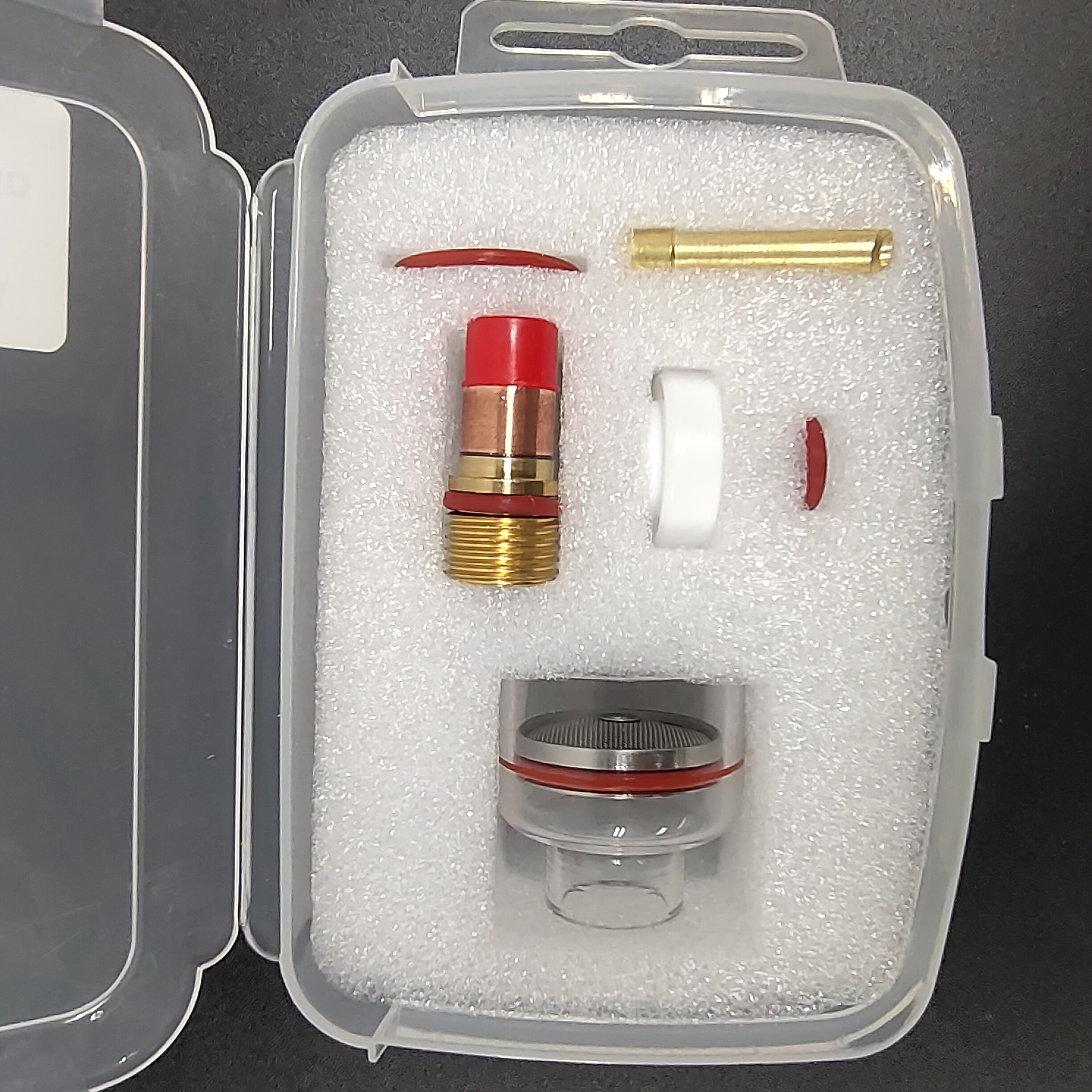 WP-17/18/26 Champagne 3.2mm Tig Nozzle Large Kit with Adapter For TIG Welding Quartz