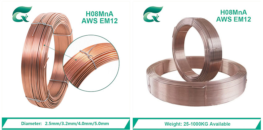 H08MnA / EM12 Submerged Arc Welding Wire 25KG-300KG Saw Welding Wire