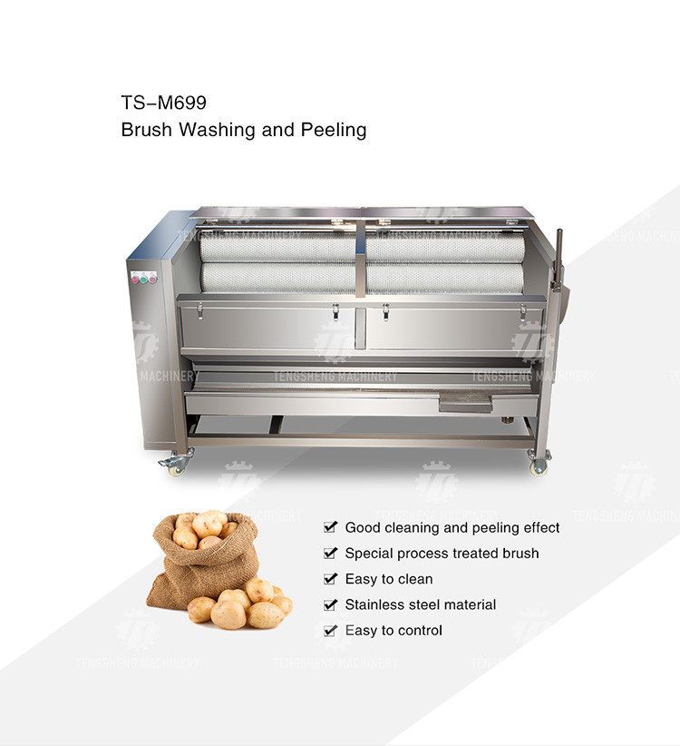 1500KG/H Automatic ginger cleaning peeling machine sweet potato peeling cleaning peeling taro cleaning machine
