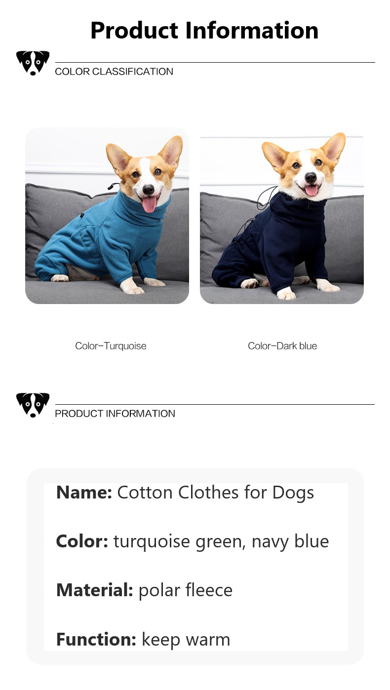 Clothes for Pets Large and Small Puppy Dog Winter Sweater Dress Made of Polar Fleece