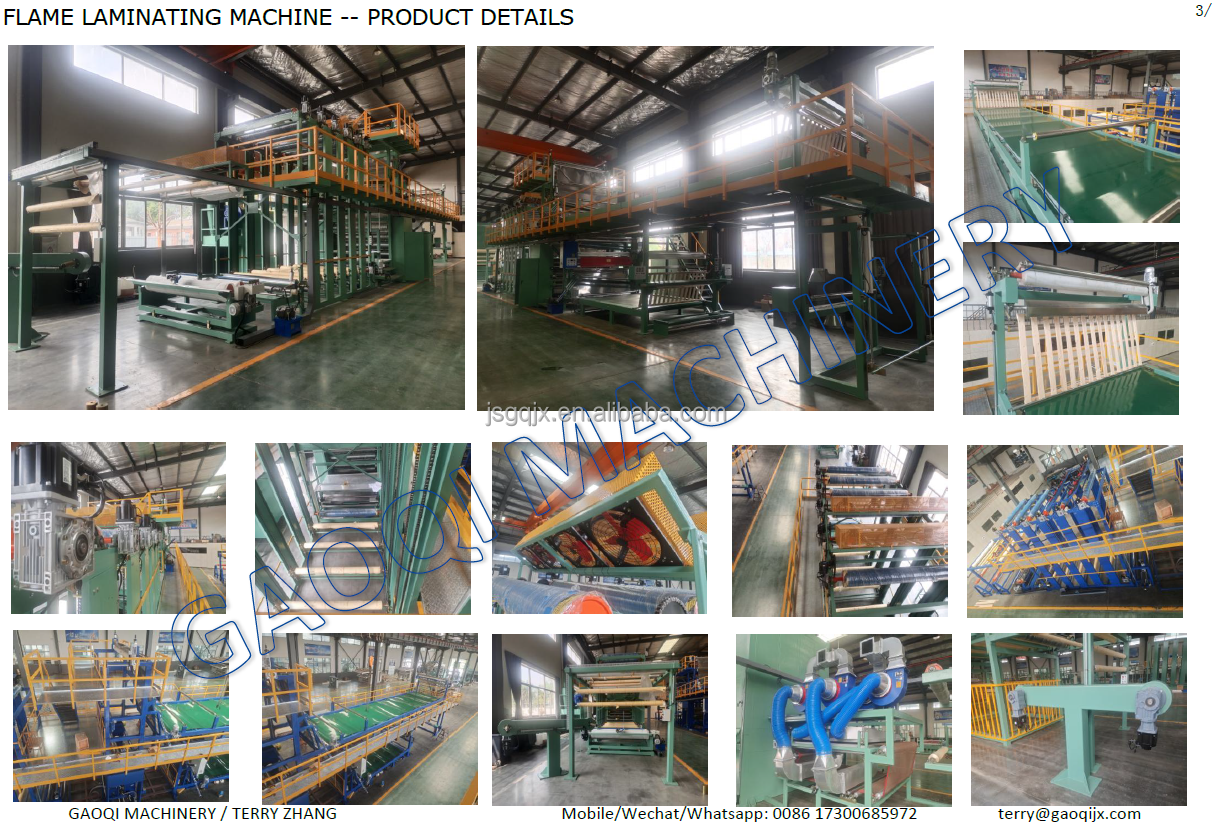 Advanced PLC Control Fabric to Foam Flame Laminating Machine for Automatic Grade