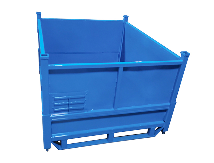 Heavy Duty Industrial Foldable Steel Storage Container Bin with Powder Coating Finish