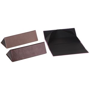 Multifunction PU Handmade Folding Eyeglass Case Triangle Metal Sunglasses Case