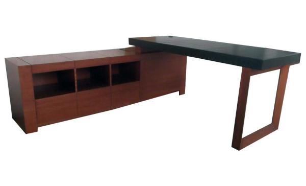 L shape wooden desk&dresser unit/console / credenza for hotel bedroom furniture