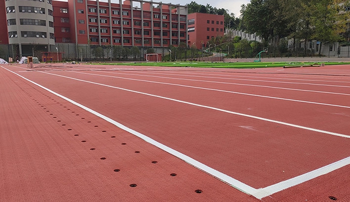 Safety UV Resistant Sports Field Prefabricated Running Track