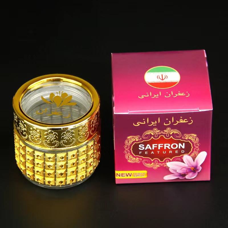 Saffron Fancy Packaging Box And Bottle Decorative Gift Single Bottle Reusable