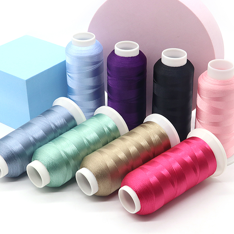 Low Shrinkage 100% Polyester Thread for Embroidery Machine 5000 Yard 120D/2 720 Colors