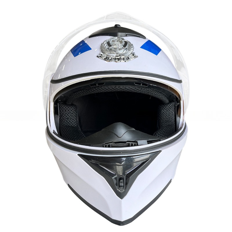 White ABS Motorcycle Riding Helmet with Full Face PC Shield Customizable