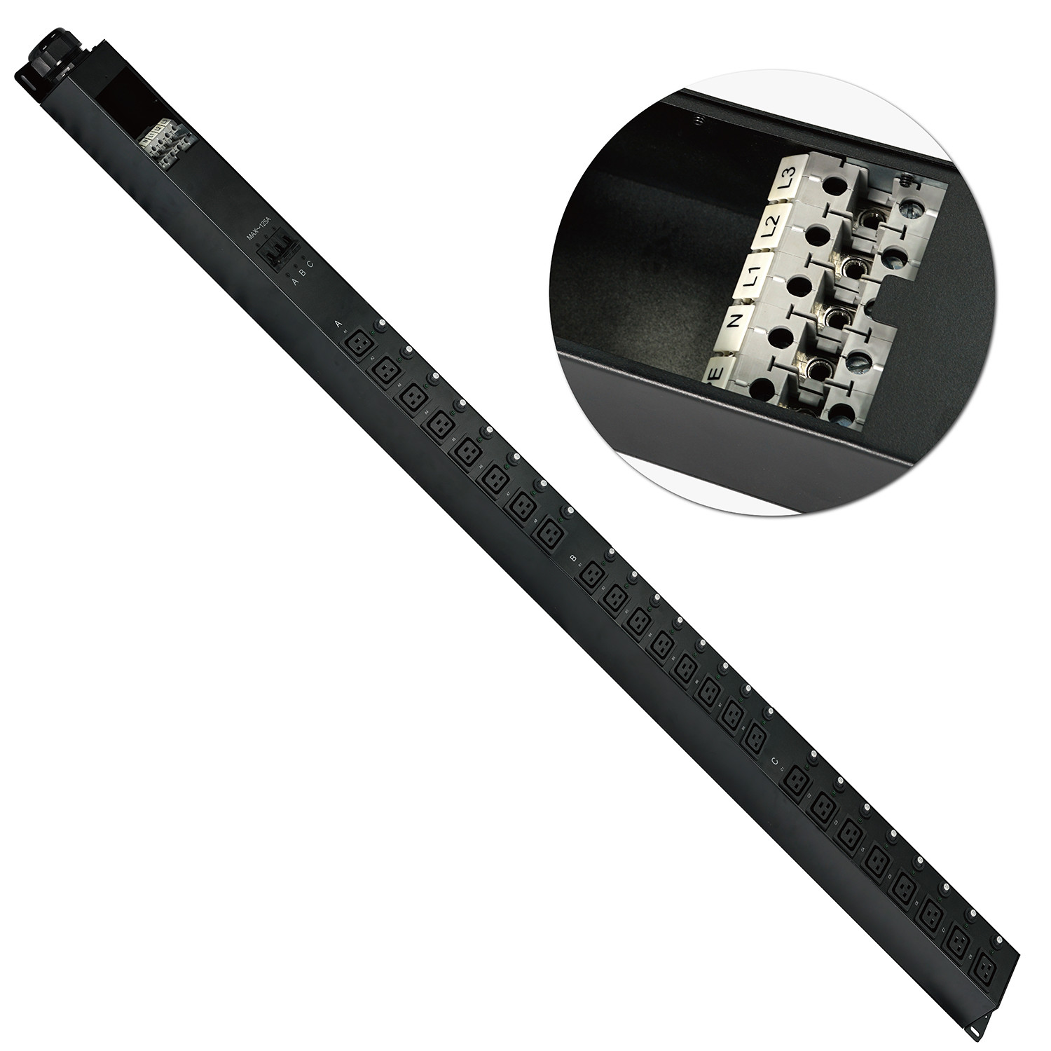 High Power 125A Fiber Optic Accessories C13 C19 PDU Power Distribution Unit