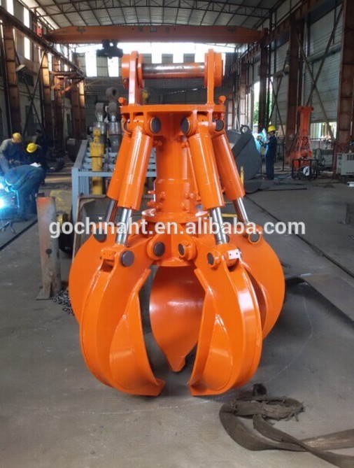Excavator Hydraulic Rotating Orange Peel Grab 1 Year Warranty