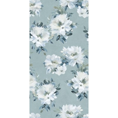 High Hardness And Wear Resistance Decorative Ceramic Tile In Light Grayish Blue With Exquisite Floral Pattern