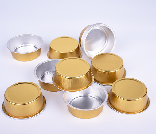 Disposable Aluminum Drinking Cups 150ml Aluminum Baking Cups With Lids