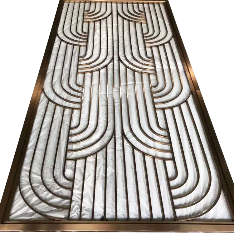 Waterproof laser cut brass screens metal room divider