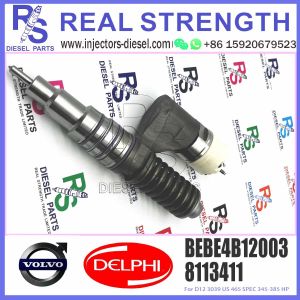 China Huida D12 engine fuel injector common rail fuel injector 8113411 BEBE4B12003 for FH12 FM12 NH 12 with genuine quality on sale