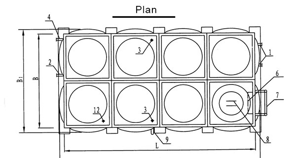 Sus304 Insulated Storage Tank , Factory / Airport 1000 Litre Square Water Tank