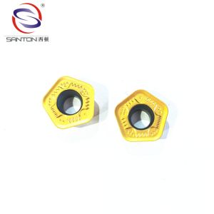 Gold ribbon pattern C1 ANSI PVD Coated Inserts milling inserts